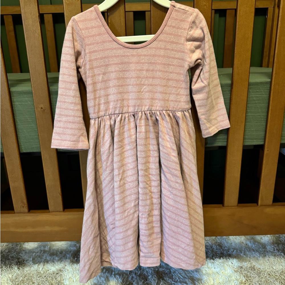 Alice and Ames - Pink Striped Kids Dress size 6 GUC